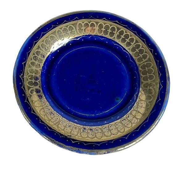 Miniature Royal Vienna Ackerman & Fritze Tea Cup & Saucer Cobalt Blue Demitasse - Picture 10 of 12